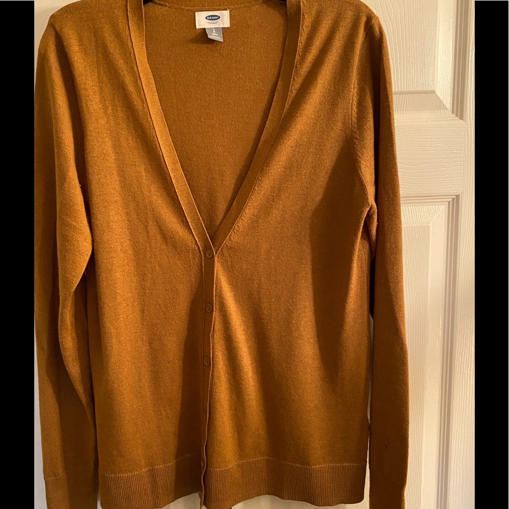 Old Navy, Gold Button Up Sweater.  Size: L Length: 27”.